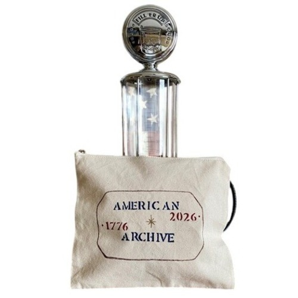 American Archive Leisure Pouch Canvas Travel Pouch Handpainted Americana
